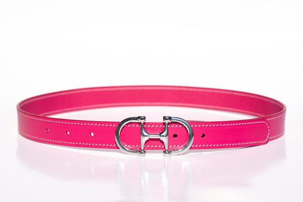 Ceinture cavalière argent surpiquée