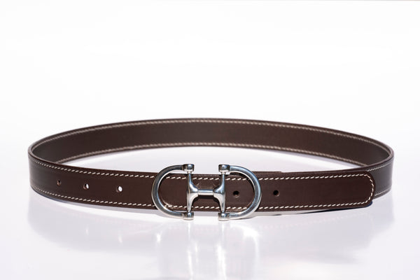 Ceinture cavalière argent surpiquée